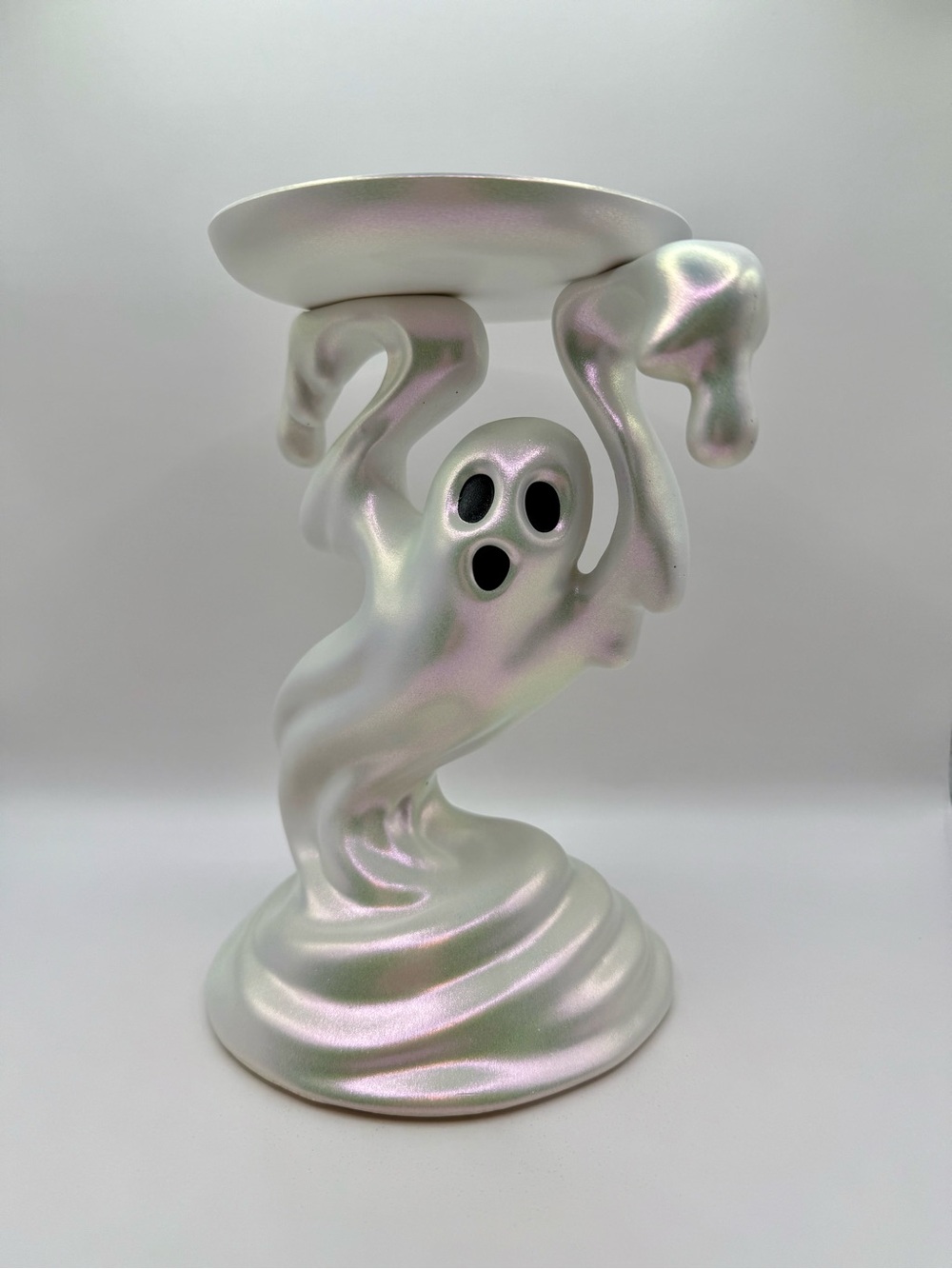 B&BW Halloween Drippy Ghost Pedestal 3-Wick Candle Holder - BNIB | No Offers